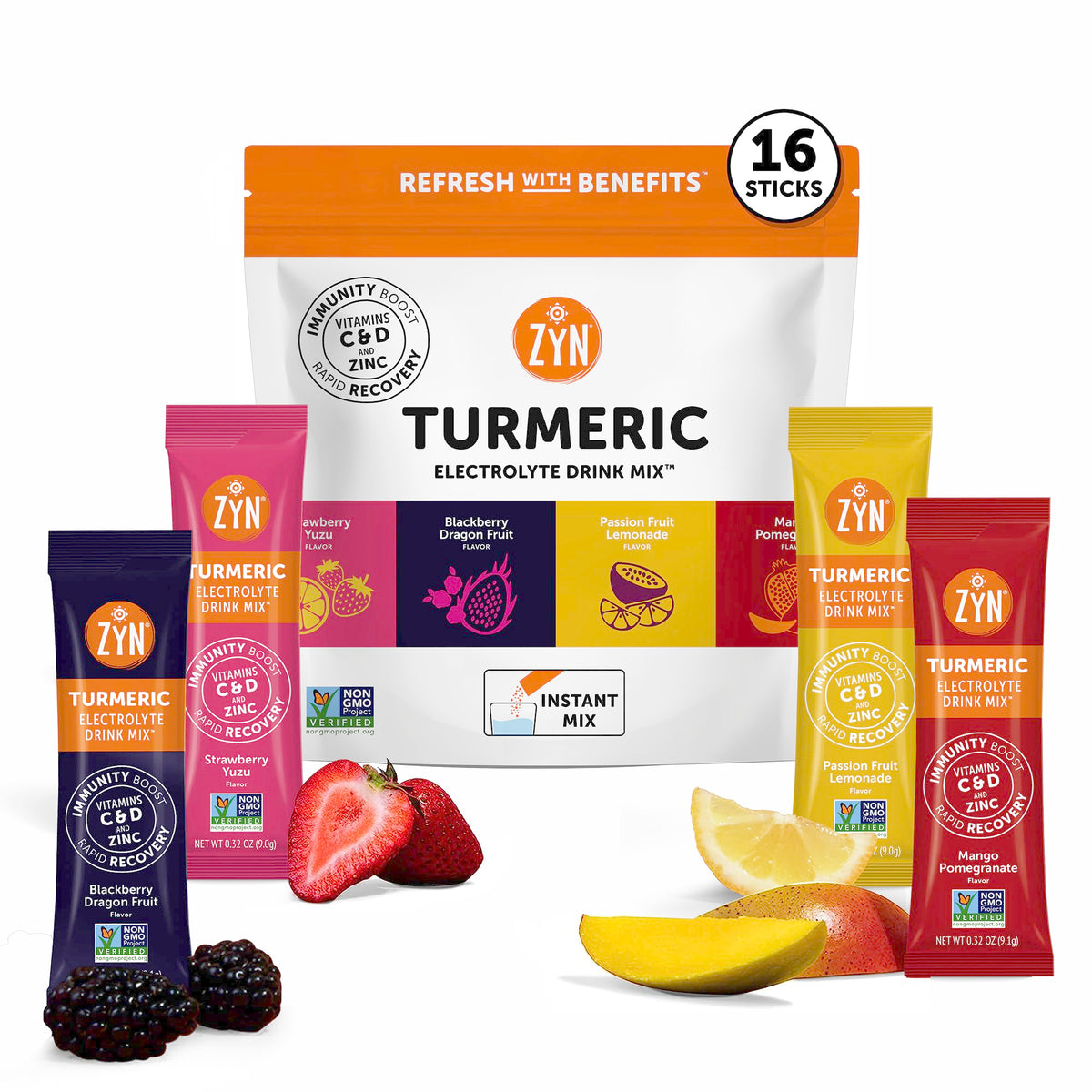 ZYN Electrolyte Drink Strawberry Yuzu packet for refreshing daily hydration
