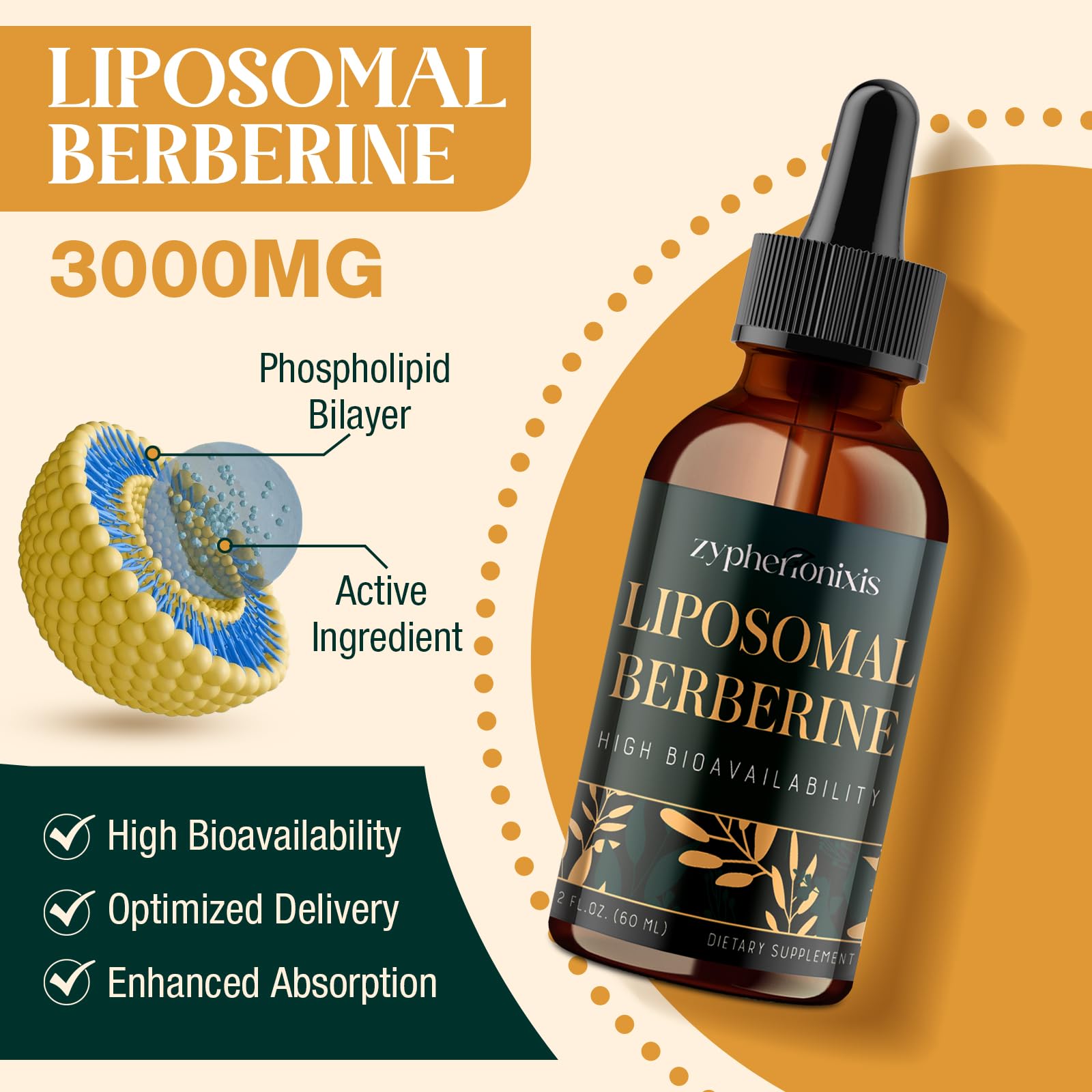 Zypherionixis dropper dispensing drops allows flexible intake.