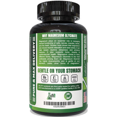 ZYY Pure Magnesium Glycinate capsules image illustrates easy-to-swallow supplement.
