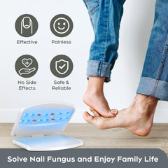 ZZP nail fungus light device in hand during treatment