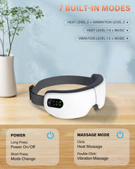 ZZR SEVEN eye massager with seven modes provides customizable comfort.